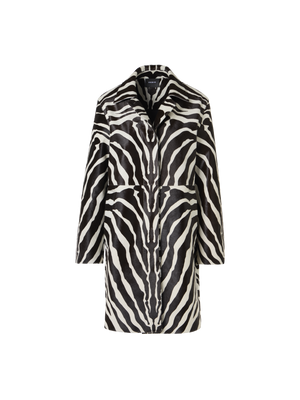 Designer Laron Short Coat in Calfskin - multicolor