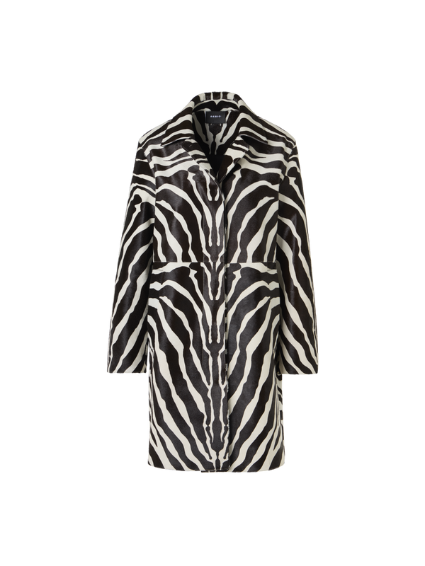 Designer Laron Short Coat in Calfskin - multicolor
