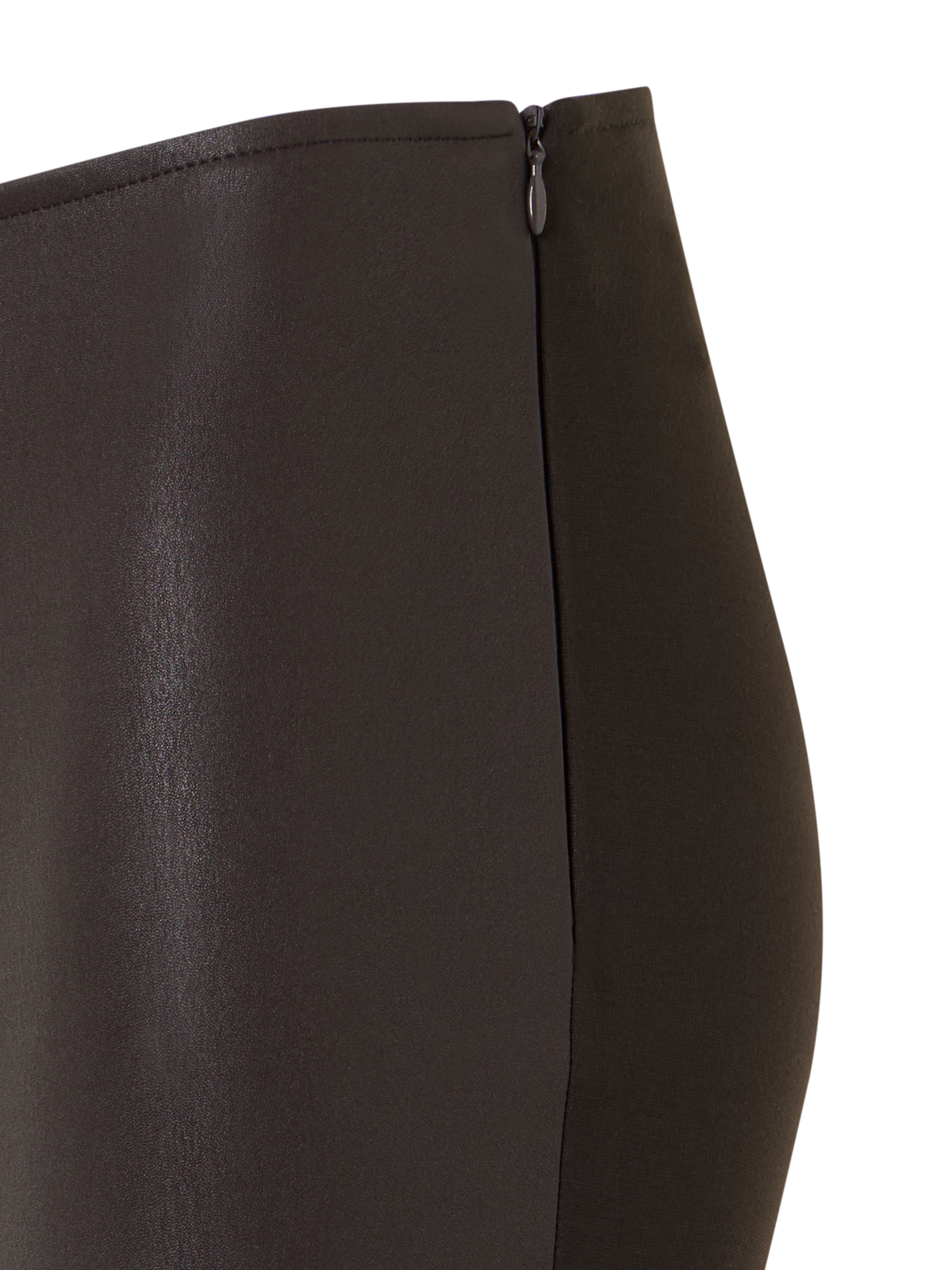 Designer Skinny Pants in Lamb Nappa Leather Front and Jersey Back - brown