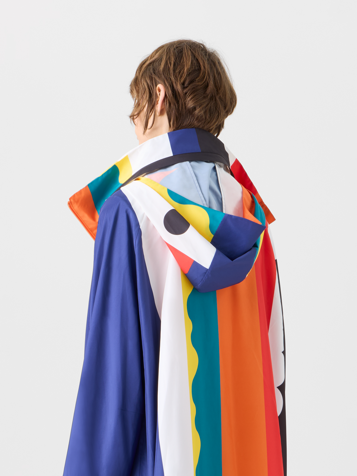 Designer Ivano Taffeta Maxi Coat with Paravent Print - multicolor #editorial