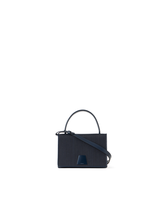 Designer Alice Small Top Handle Bag - neutral - navy - blue