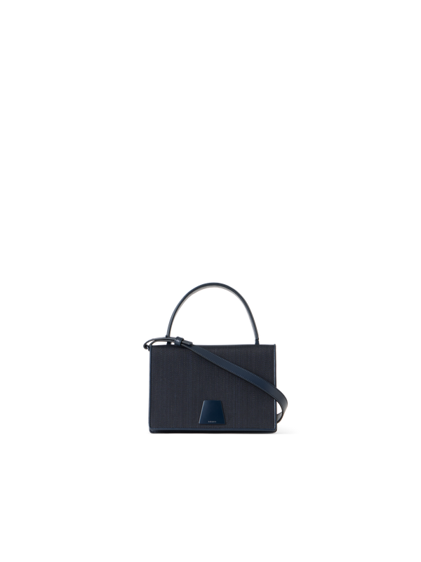 Designer Alice Small Top Handle Bag - neutral - navy - blue