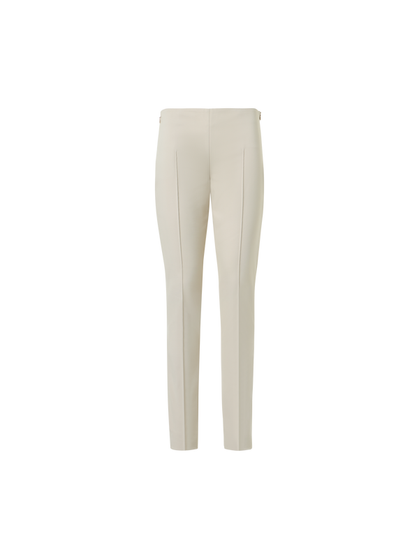 Designer Cotton Techno Stretch Slim Leg Pants - beige