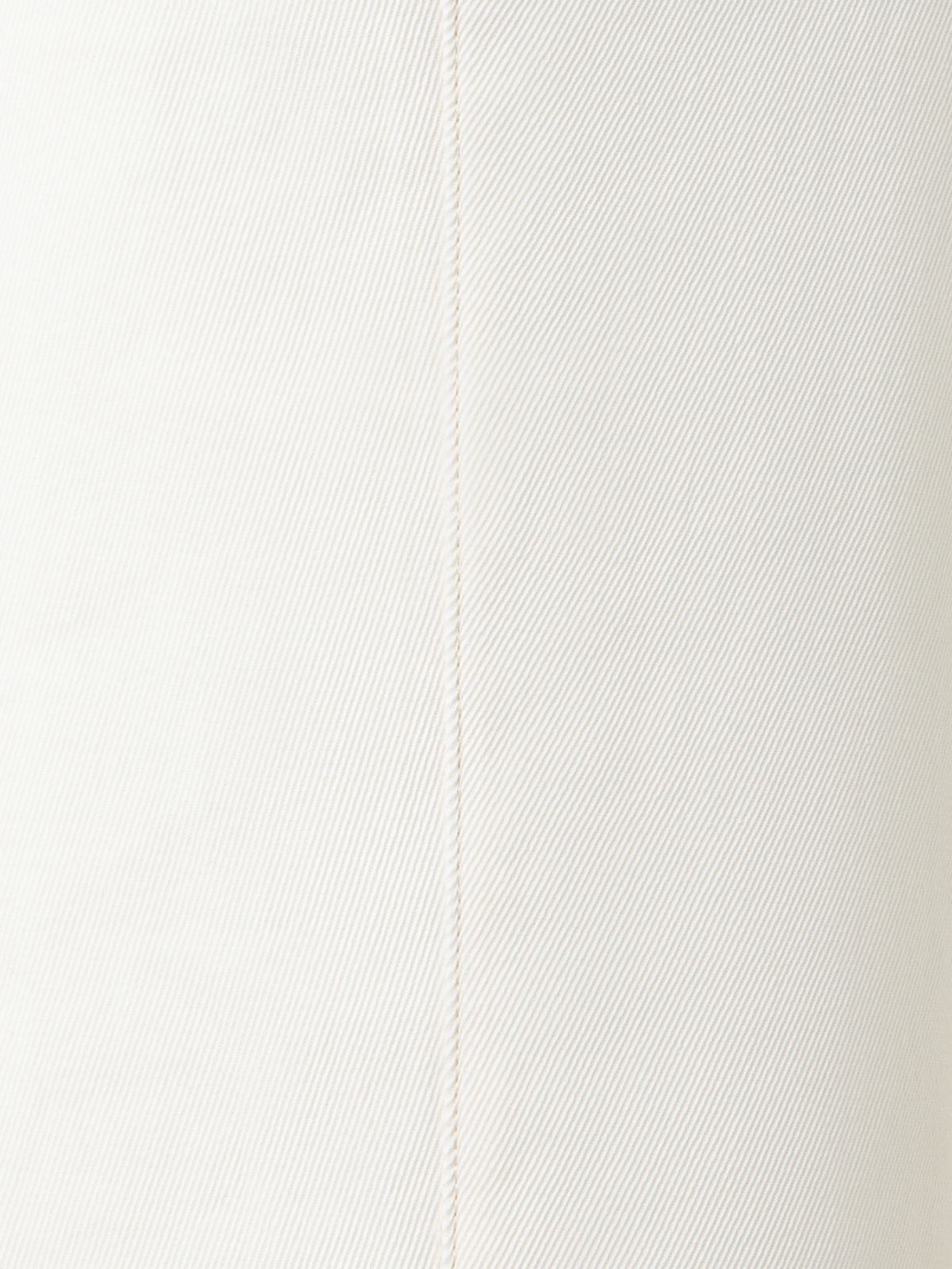 Designer Cropped Conical Cotton Gabardine Stretch Pants - ecru - white