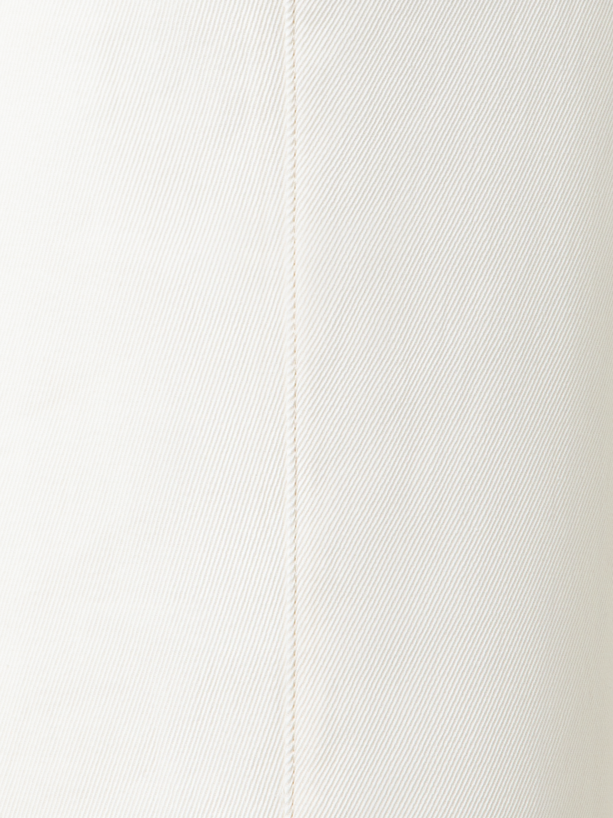 Designer Cropped Conical Cotton Gabardine Stretch Pants - ecru - white