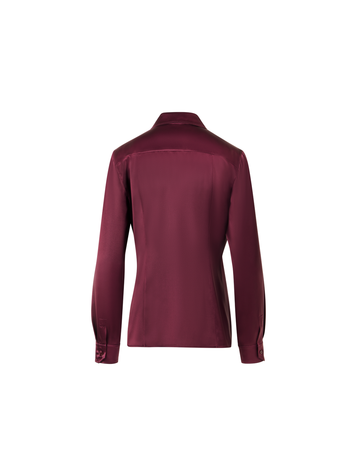Designer Silk Satin Stretch Shirt - red
