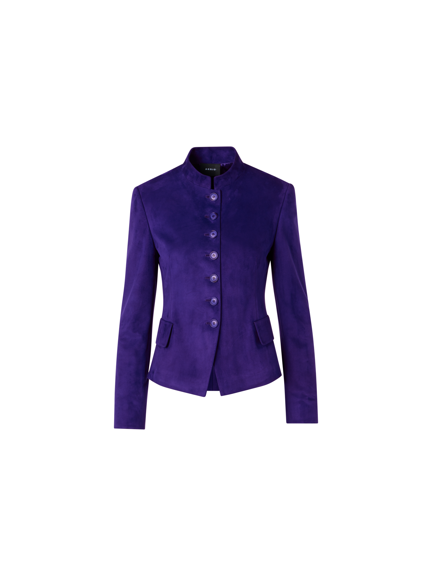 Designer Deva Short Jacket in Suede - purple