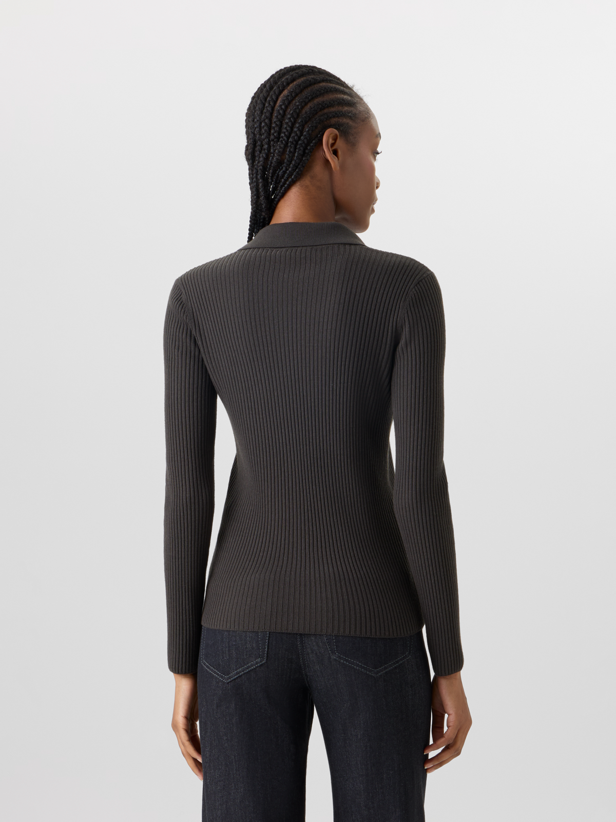Designer Long-Sleeve Merino Wool Knit Sweater - green #editorial