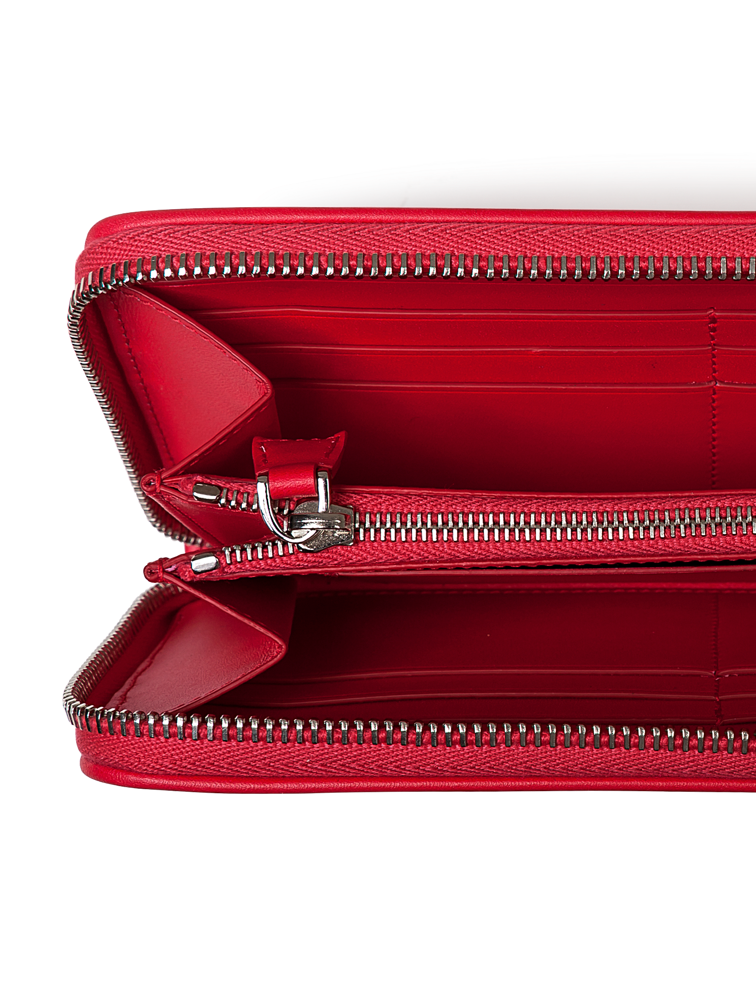 Designer Long Zip Wallet - red