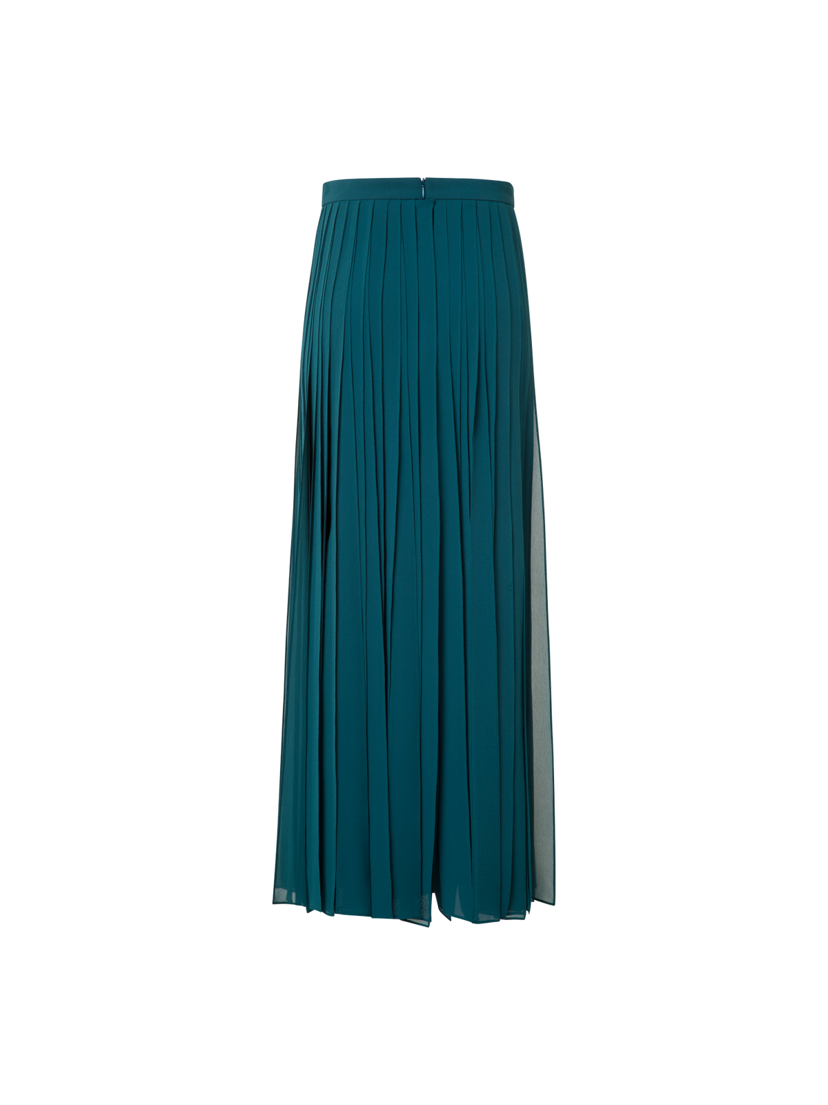 Designer Maxi Silk Skirt with Flowing Ribbons - green