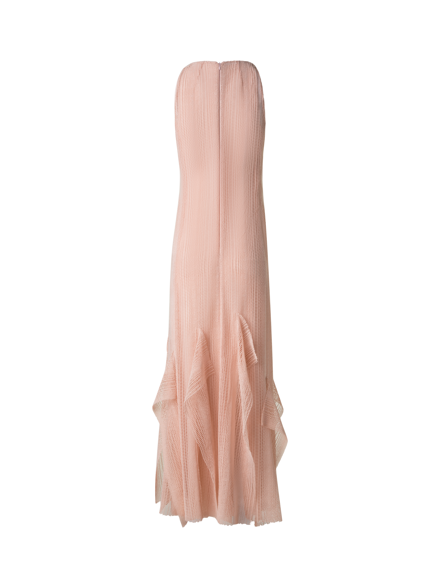 Designer Dégradé Stripe Embroided Evening Dress - pastel - pink