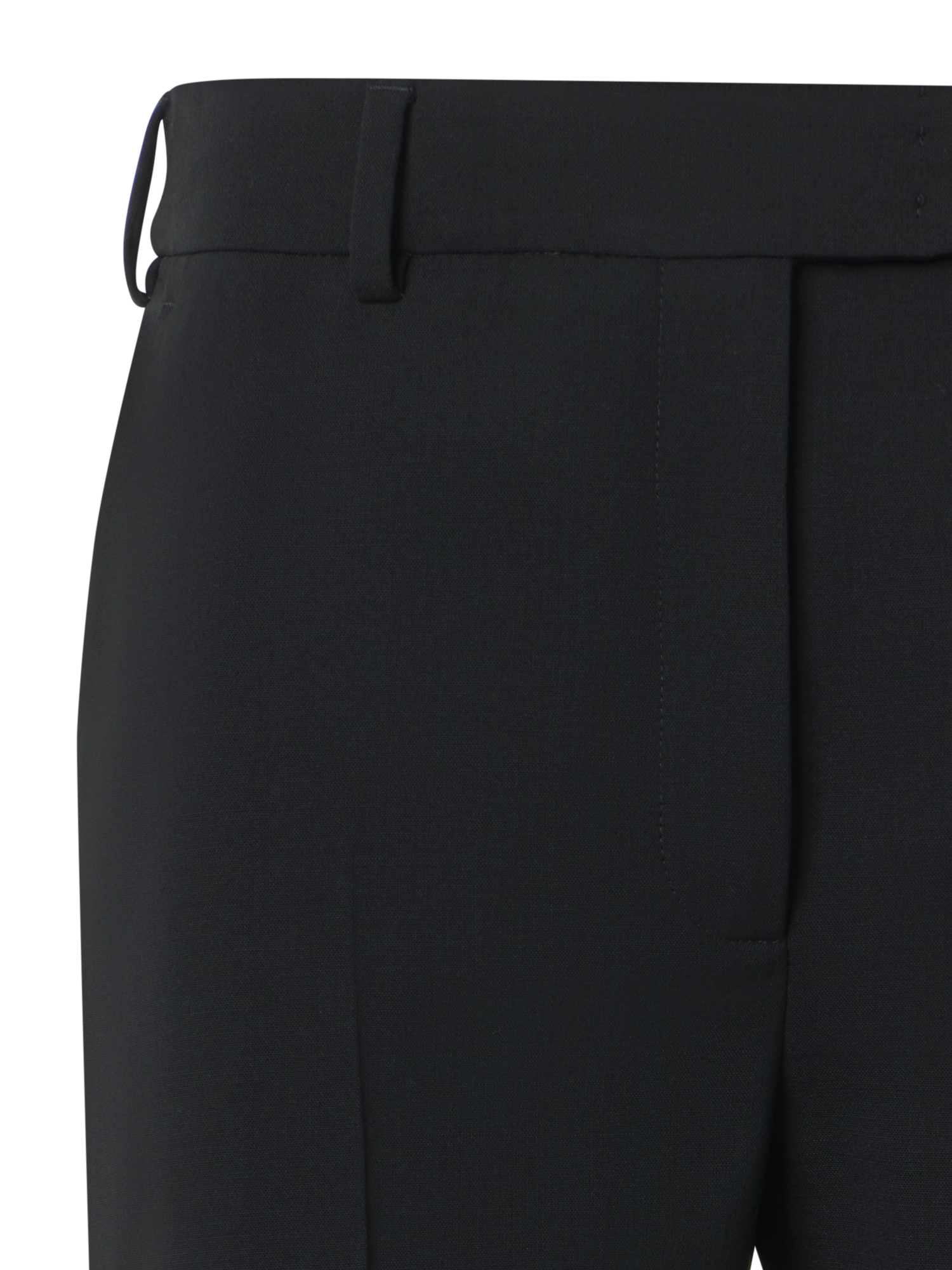 Designer Flavi Slim Capri Pants in Wool Double-Face - black