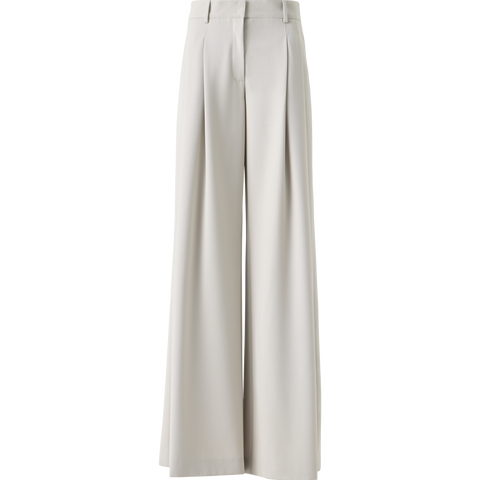Wool Gabardine Wide-Leg Pants