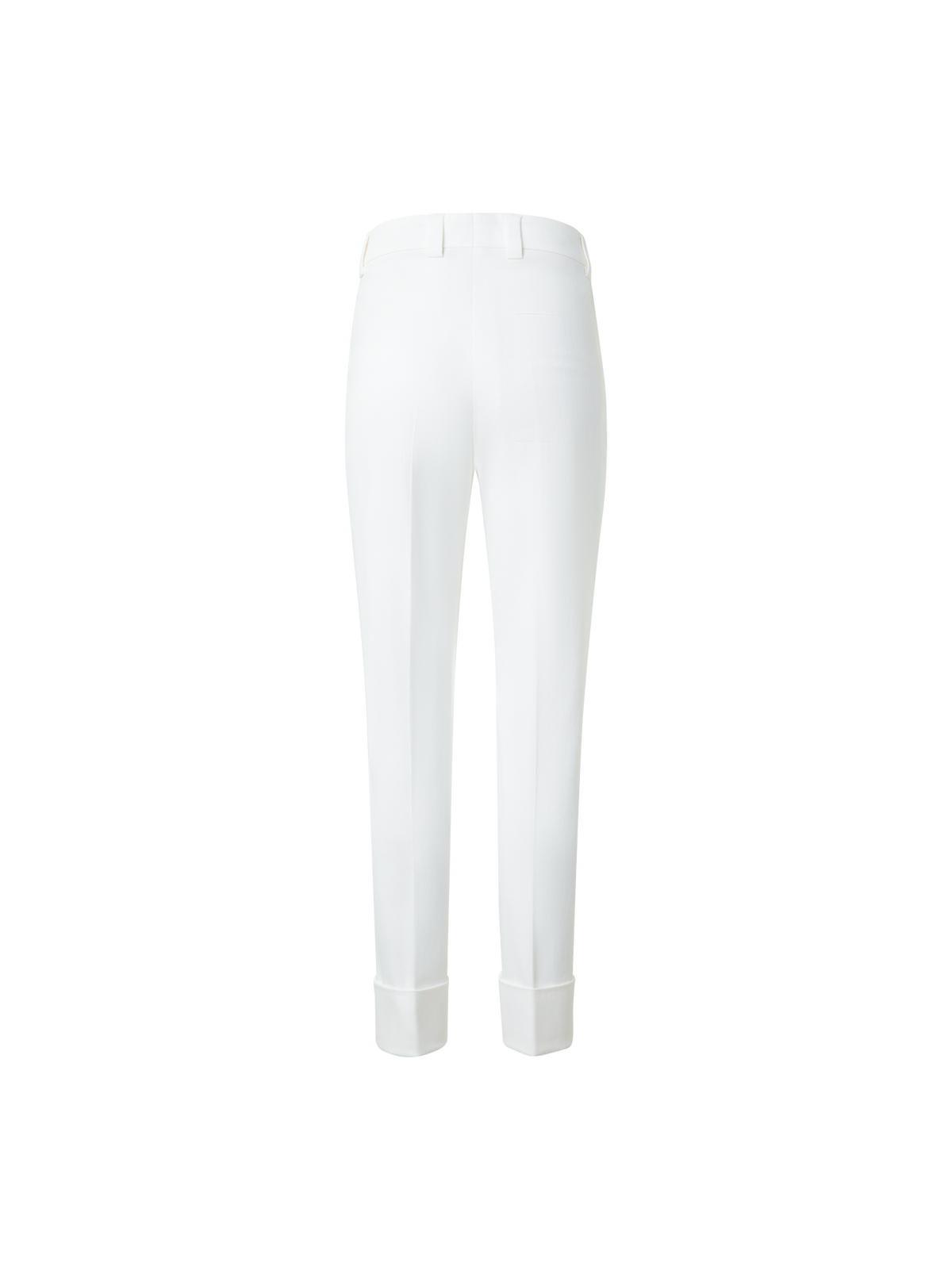 Designer Cropped Tapered Cotton Denim Pants - neutral - ecru - white