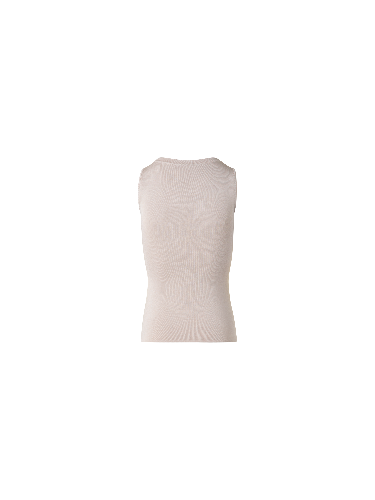Designer Silk Knit Tank Top - neutral - pastel - beige