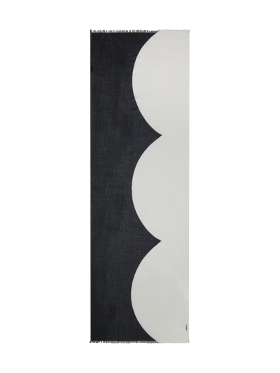 Designer Cashmere Scarf in Cloud Print - multicolor