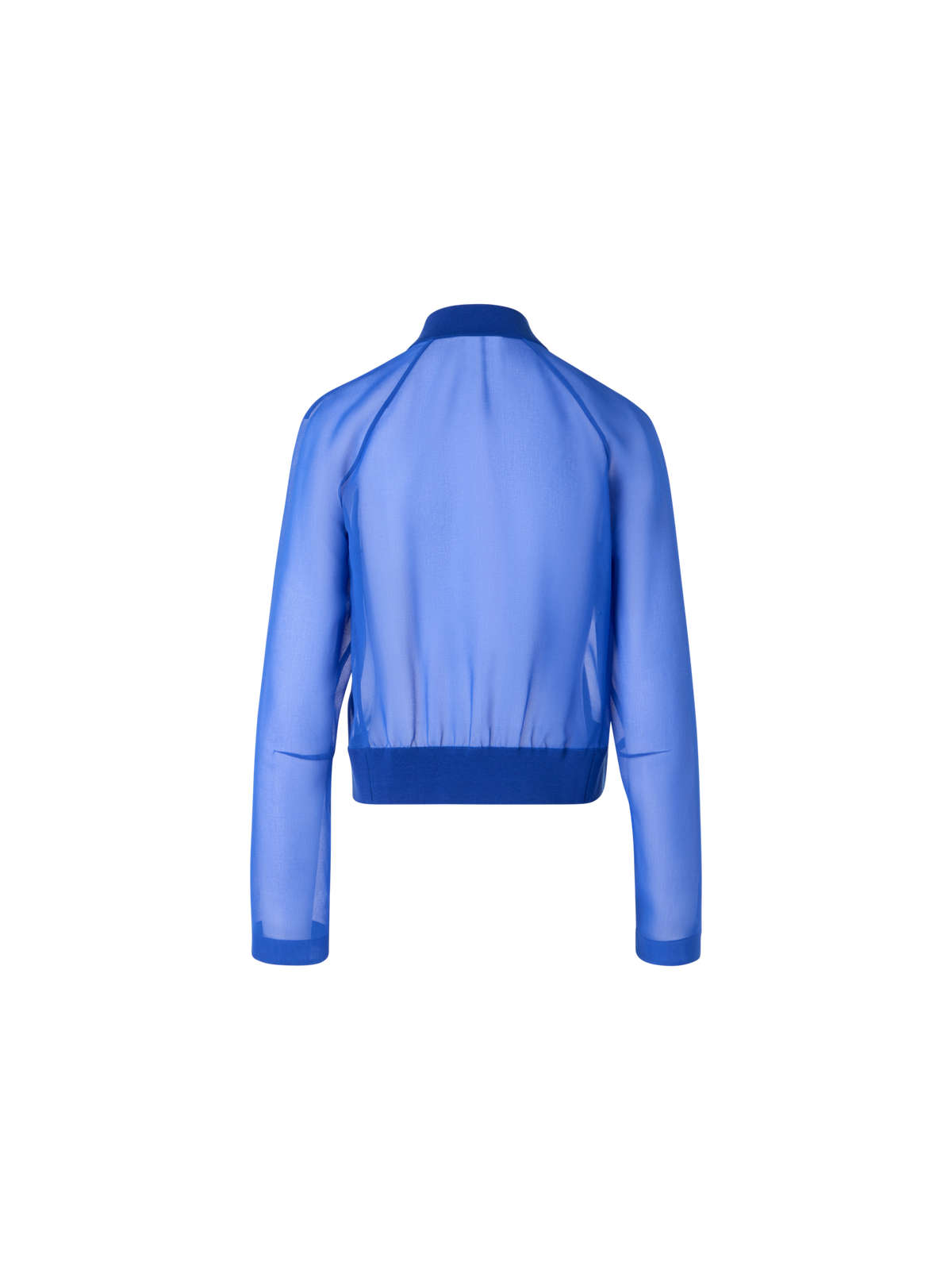 Designer Harina Lightweight Blouson in Silk Organza - blue