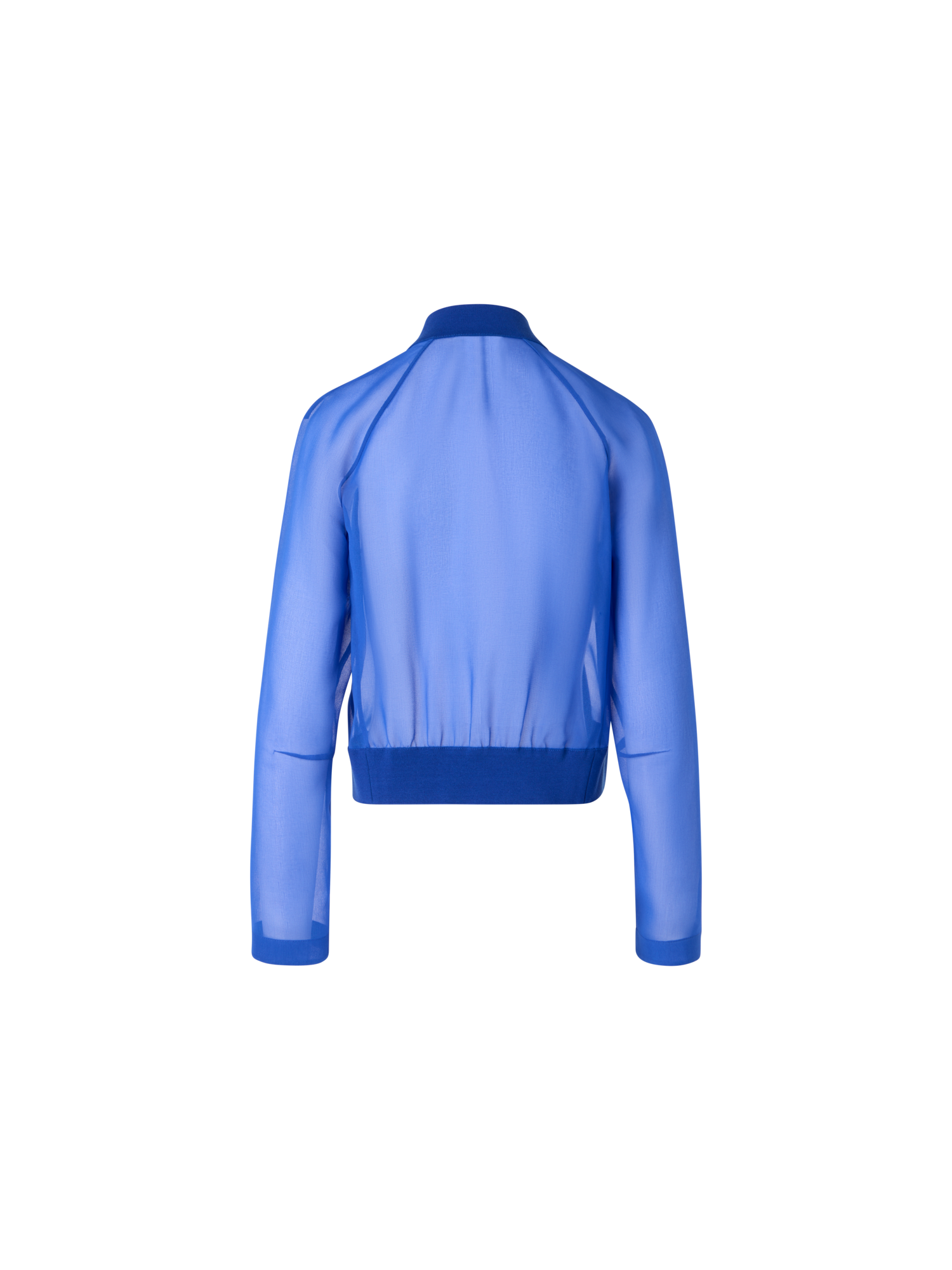 Designer Harina Lightweight Blouson in Silk Organza - blue