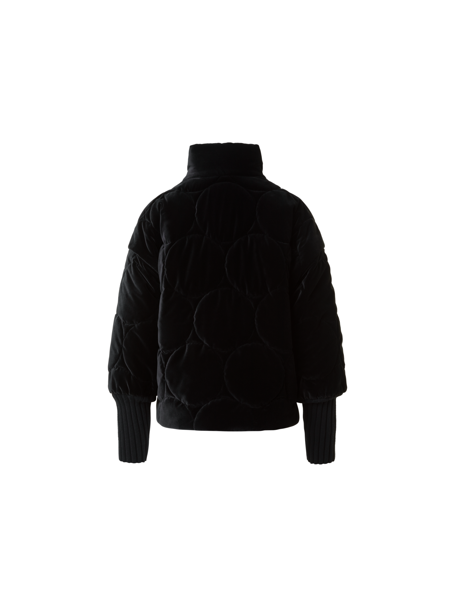 Designer Signature Dot Quilt Velvet Jacket - black - neutral