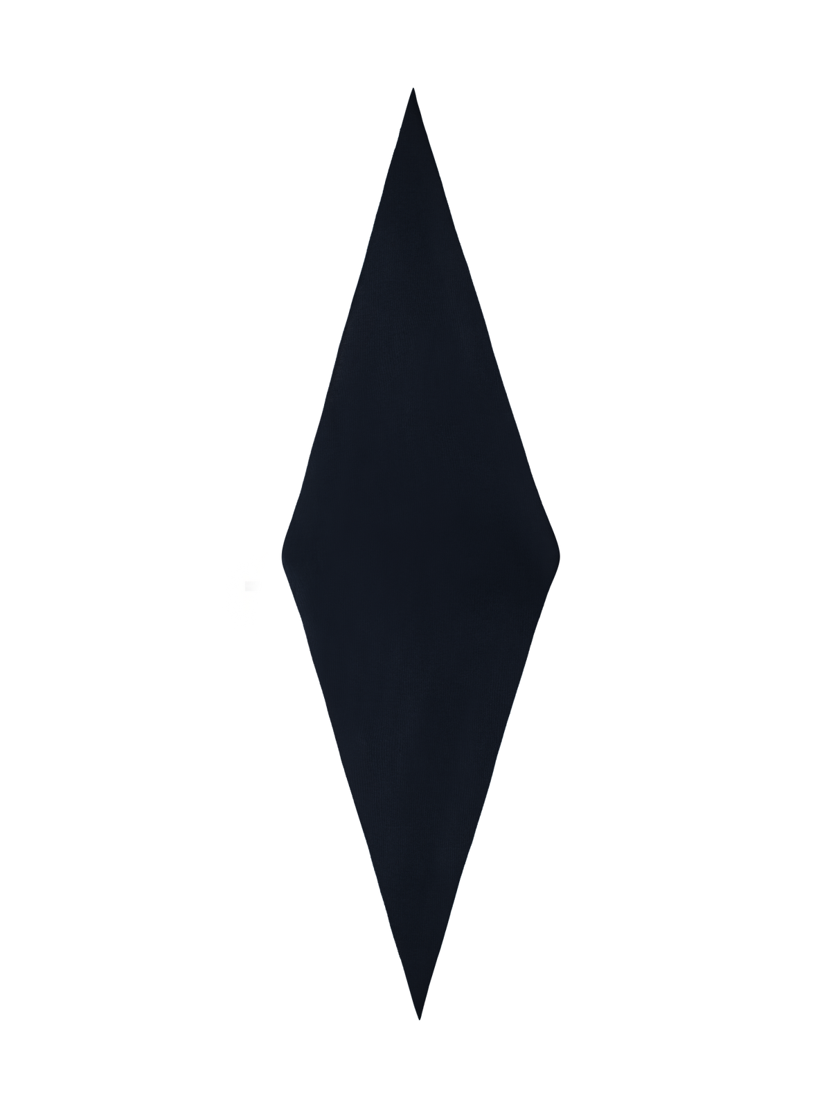 Designer Trapezoid Shaped Scarf from Cashmere Silk  - navy - blue
