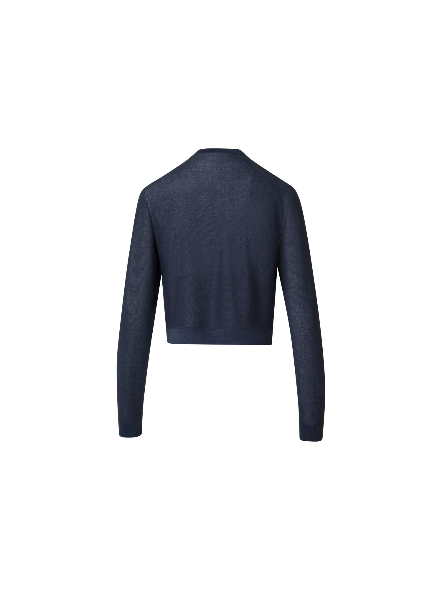 Designer Silk Cardigan with Golden Lurex - blue