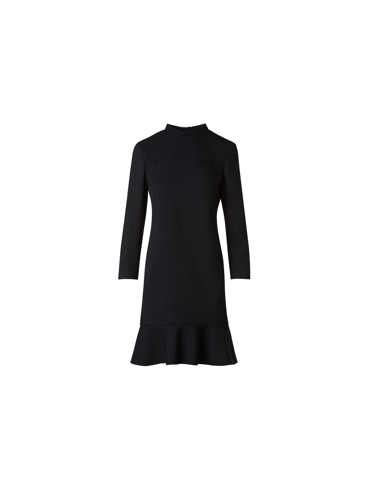 Designer Sheath Dress with Detachable Collar and Cuffs - black - multicolor