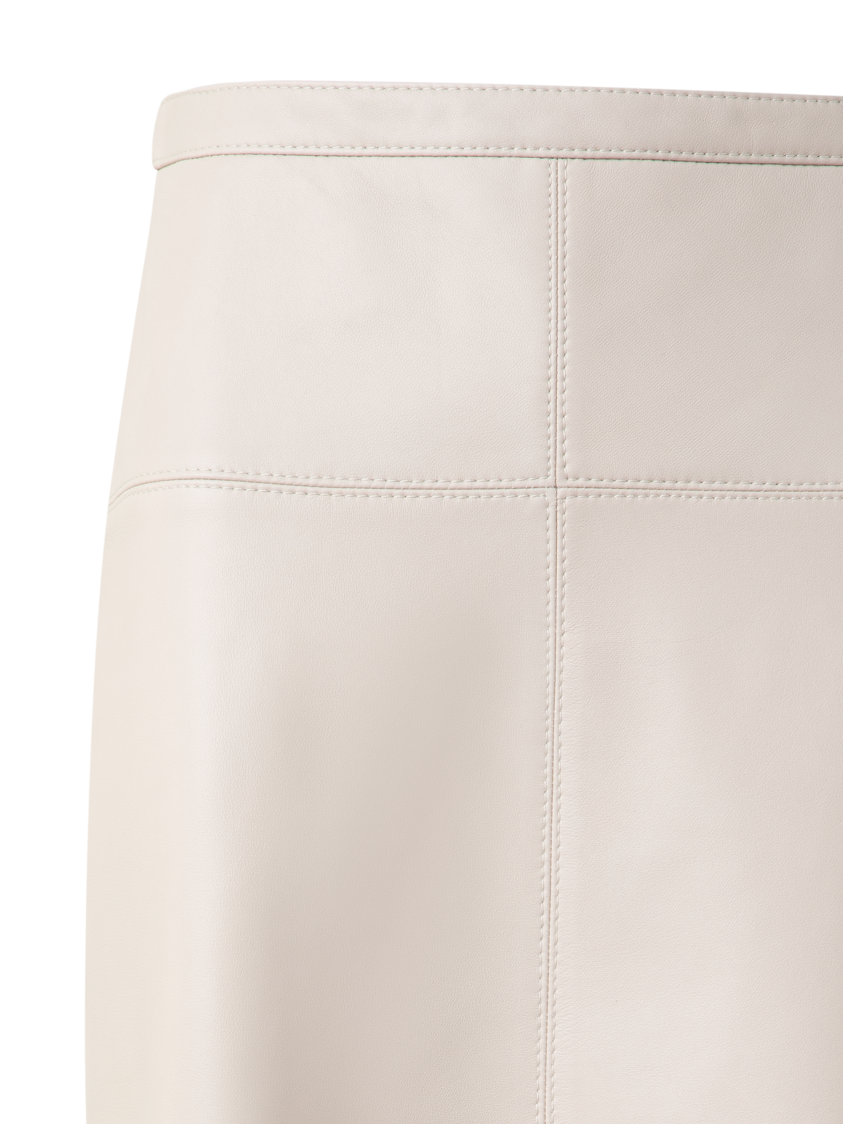 Designer Lamb Nappa Leather Pencil Skirt - neutral - grey - beige