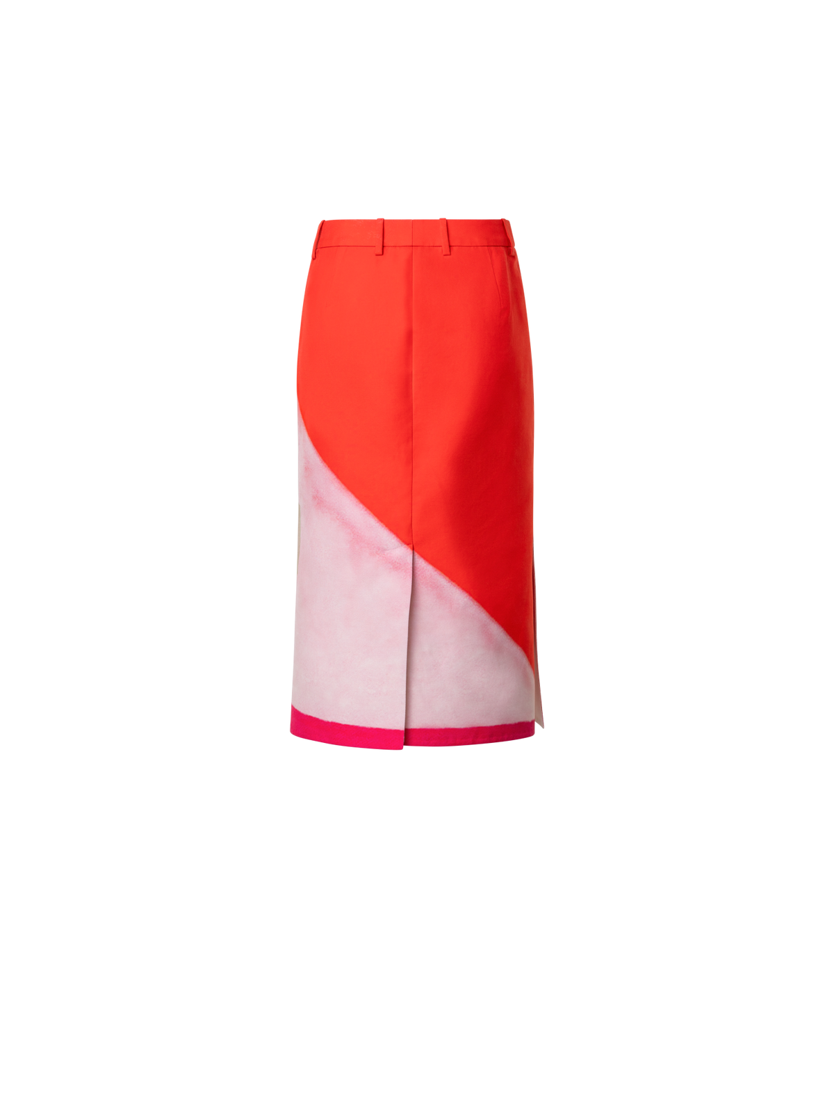 Designer Cotton Silk Skirt with Spectra Print - multicolor - orange