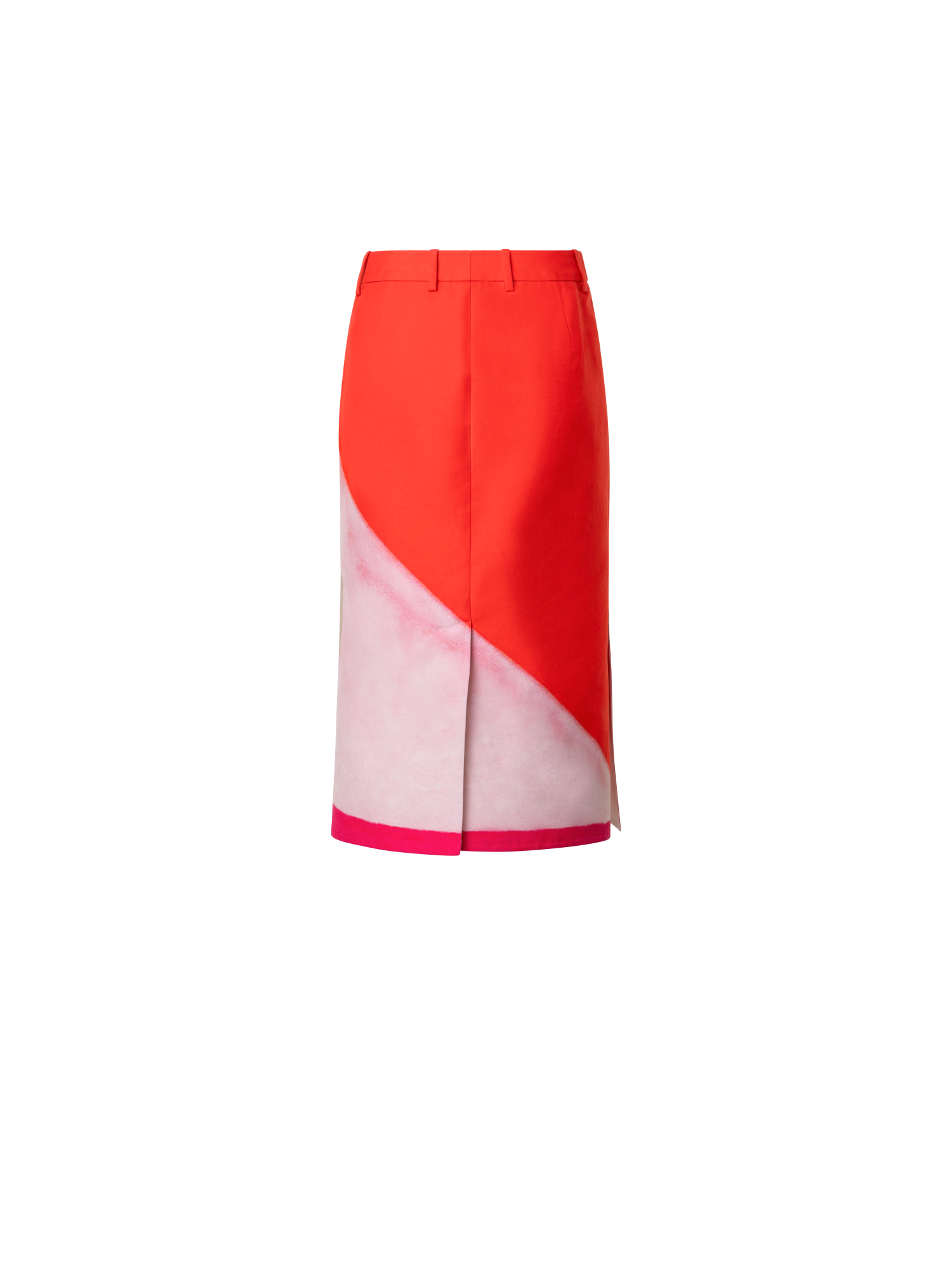 Designer Cotton Silk Skirt with Spectra Print - multicolor - orange