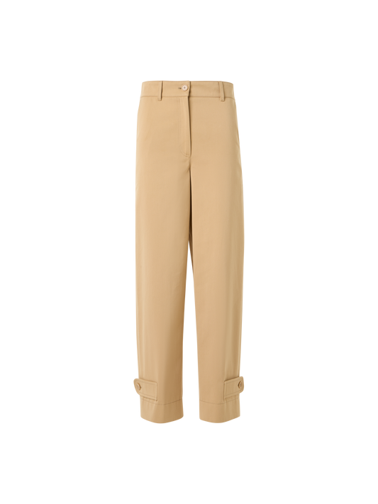 Designer Fraser Pants in Cotton Gabardine - beige