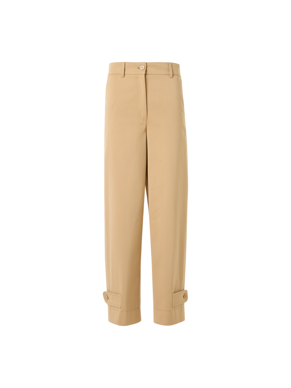 Designer Fraser Pants in Cotton Gabardine - beige