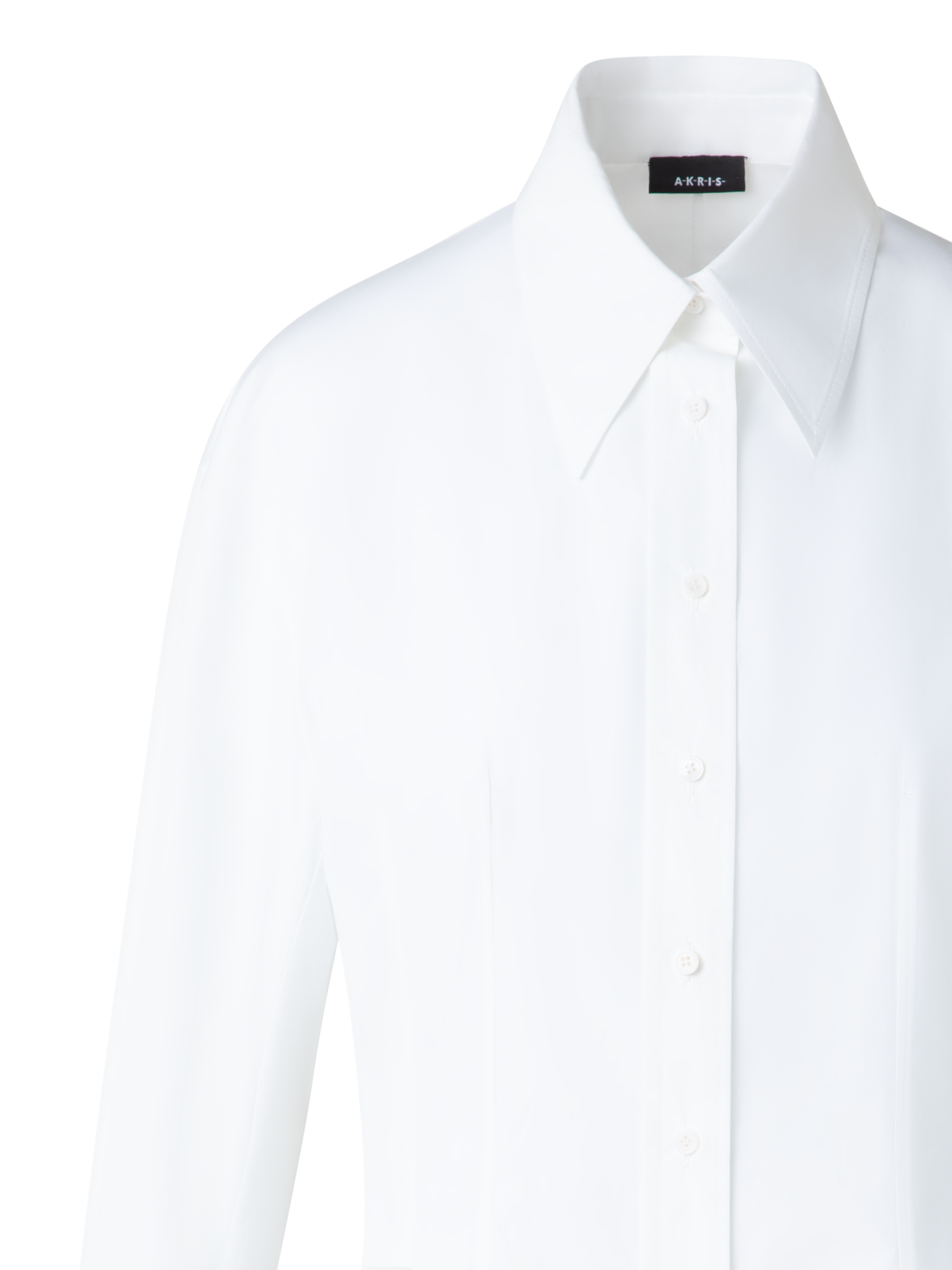 Designer Fitted Cotton Blouse - ecru - white