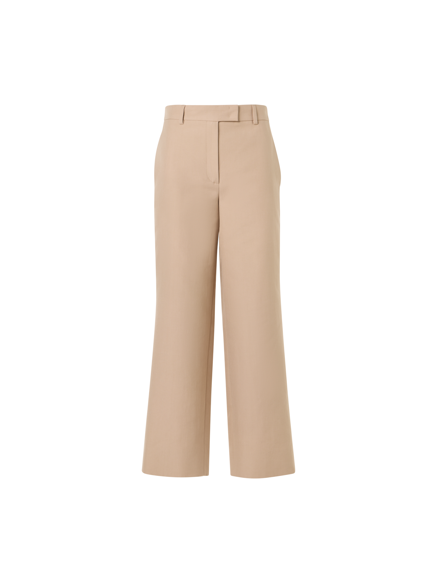 Designer Christelle Cropped Wide-Leg Pants in Cotton-Silk Double-Face - beige