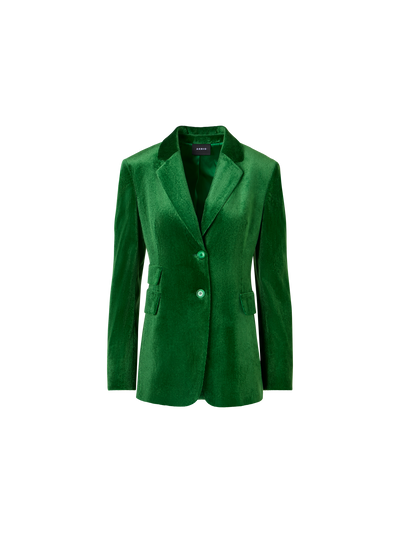 Designer Jacket in Fluid Corduroy - green