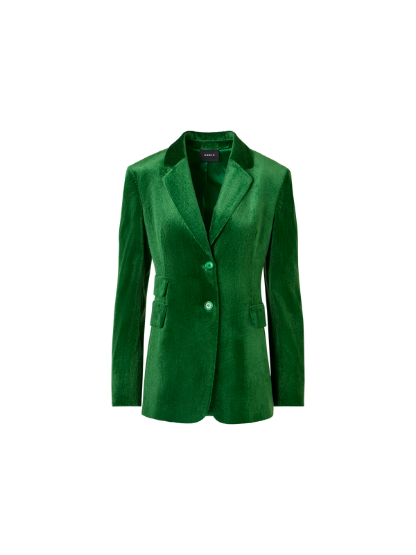 Designer Jacket in Fluid Corduroy - green