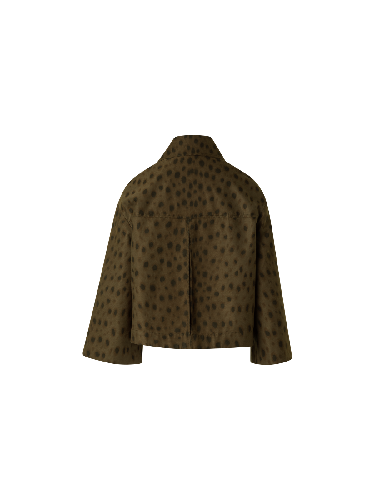Designer Short Techno Parka in Leopard Print - neutral - brown