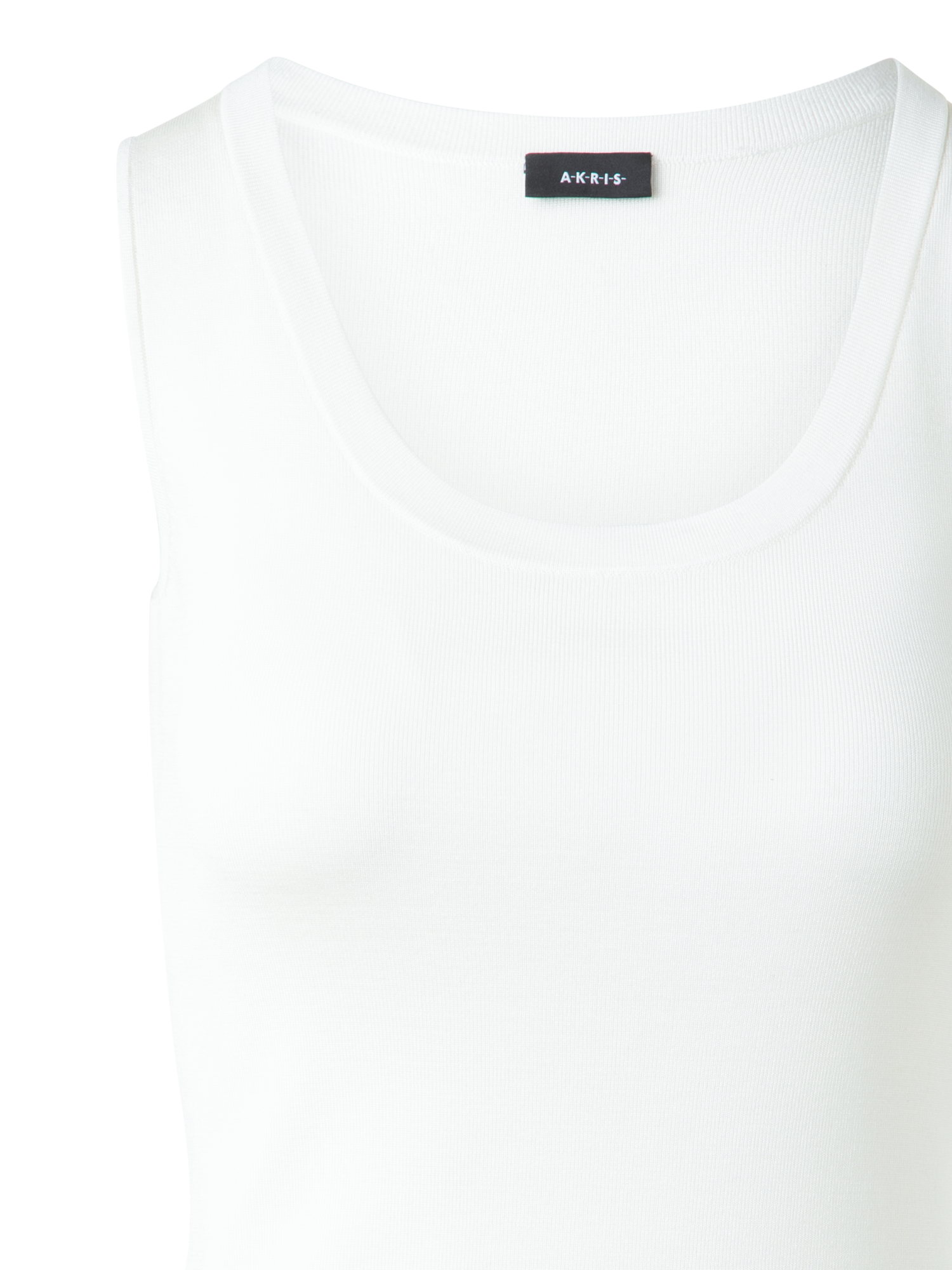 Designer Knit Tank Top in Silk Stretch - neutral - ecru - white