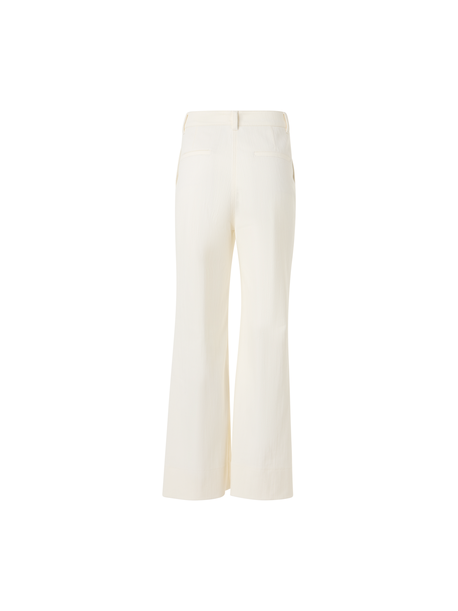 Designer Cecily Bootcut Pants in Cotton-Stretch Denim - ecru