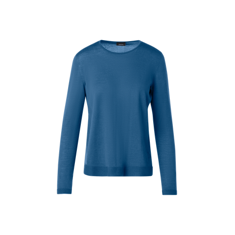 Seamless Crew Neck Sweater in Cashmere Silk