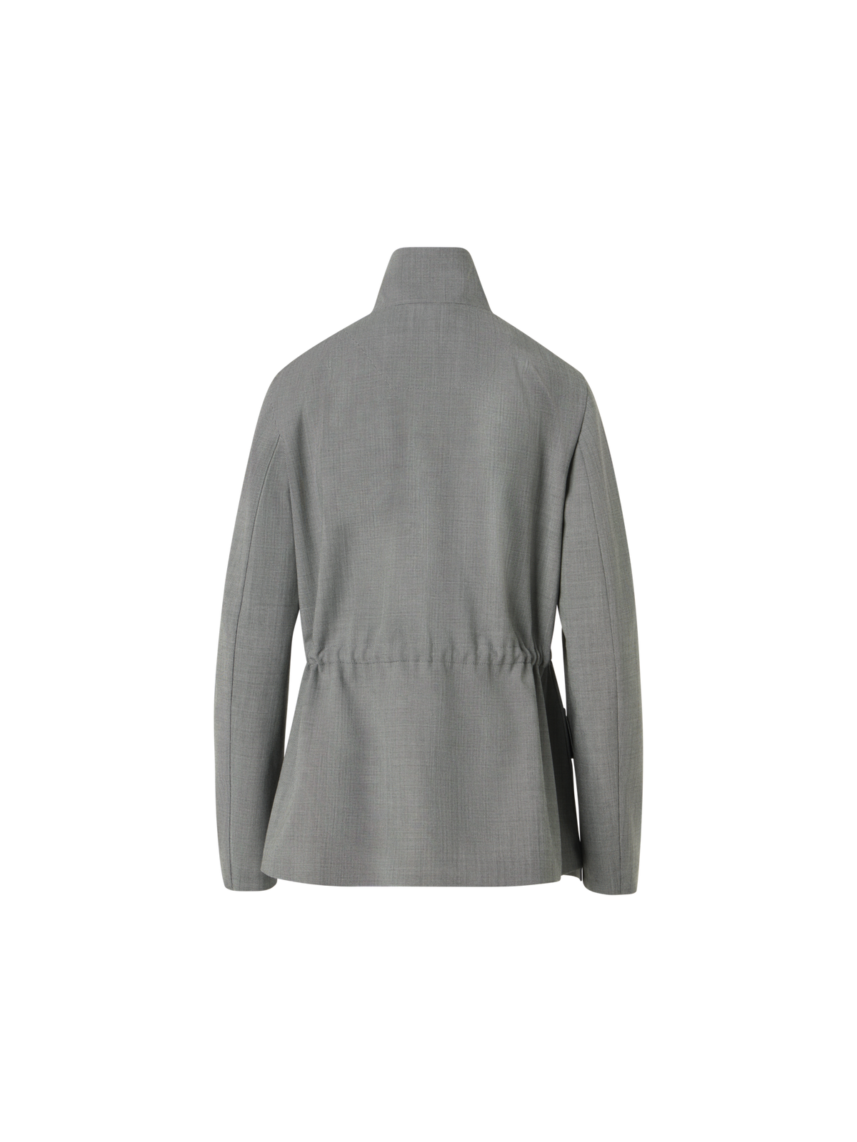 Designer Safari Jacket in Wool Stretch Fil-a-Fil - grey