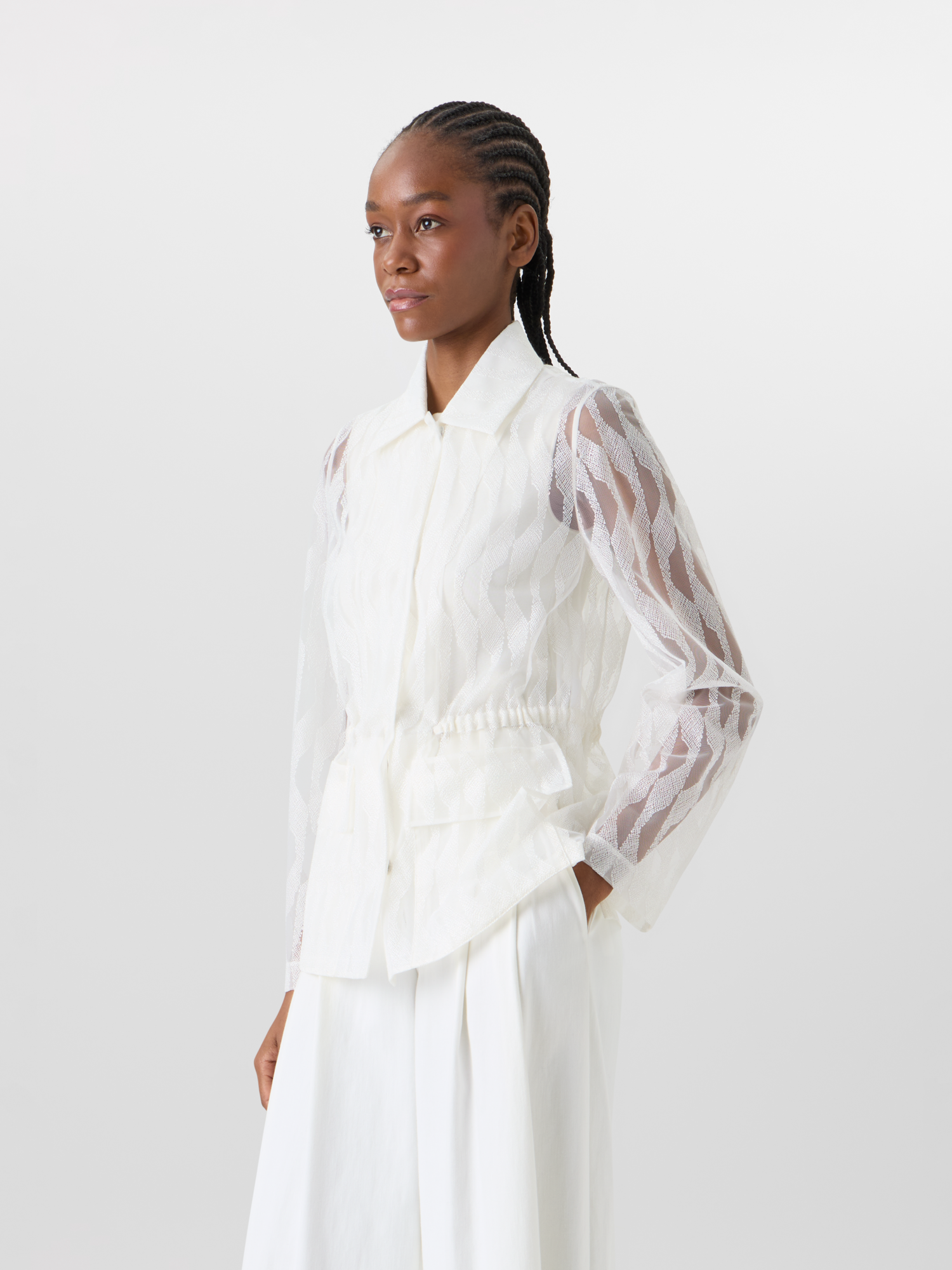 Designer Tomma Shirt Jacket - ecru 
