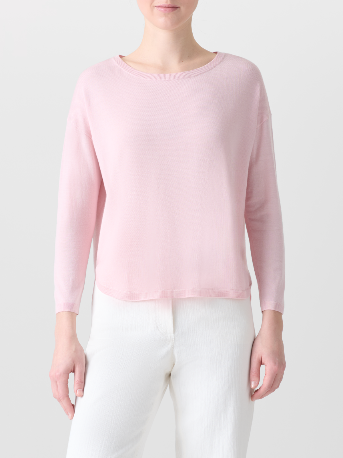 Designer Merino Wool Signature Knit Sweater - pink #editorial