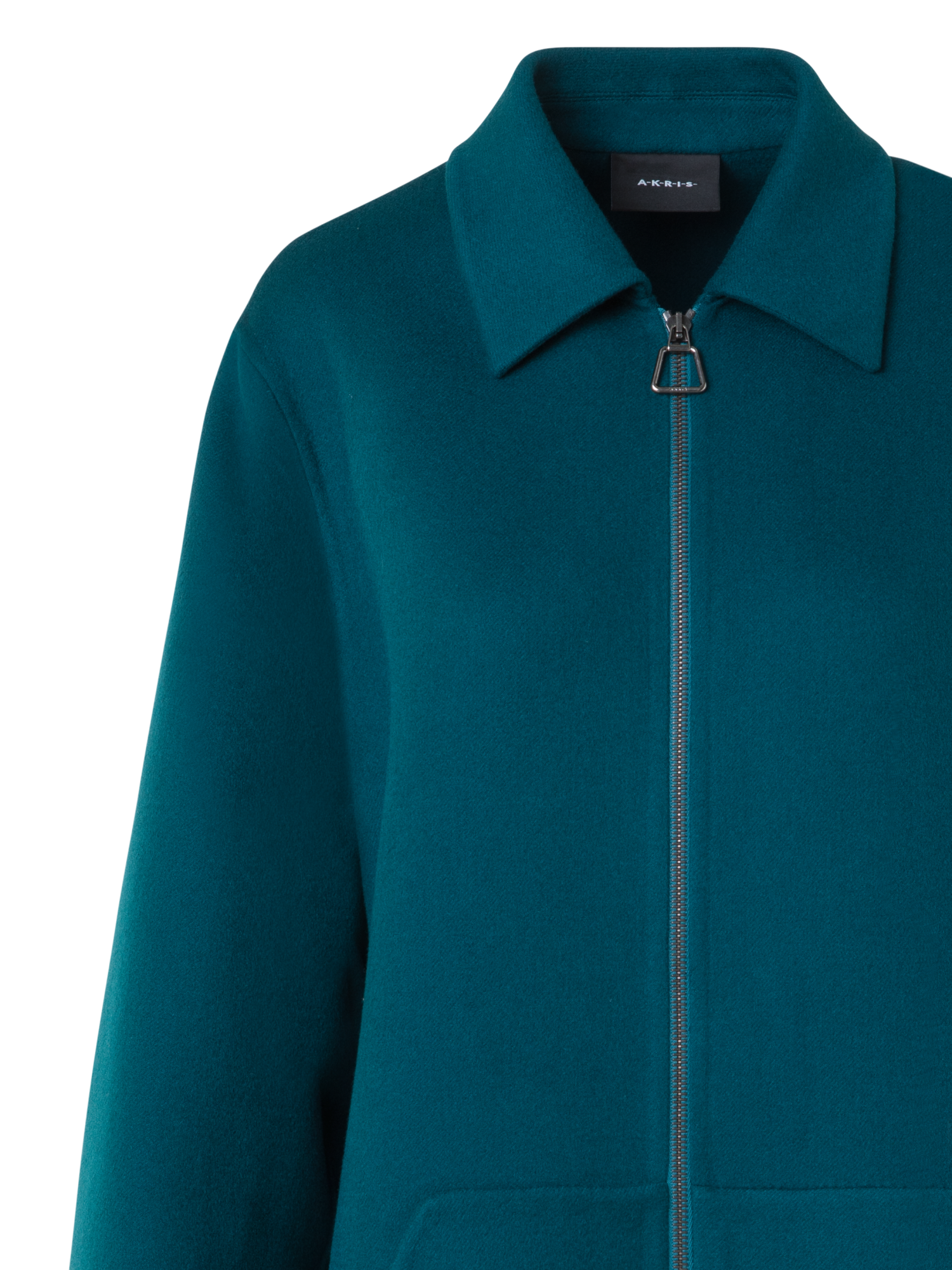 Designer Short Cashmere Double-Face Coat - green