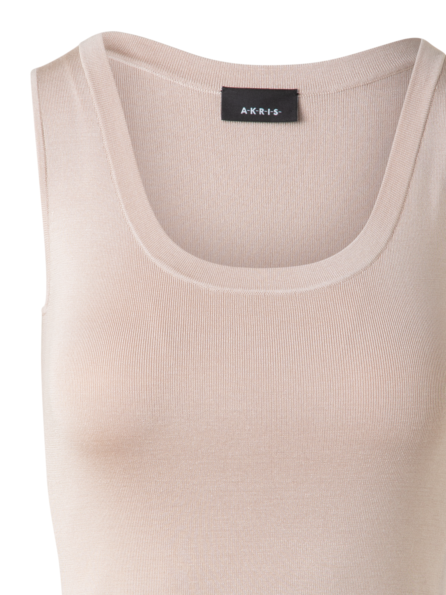 Designer Silk Knit Tank Top - neutral - pastel - beige