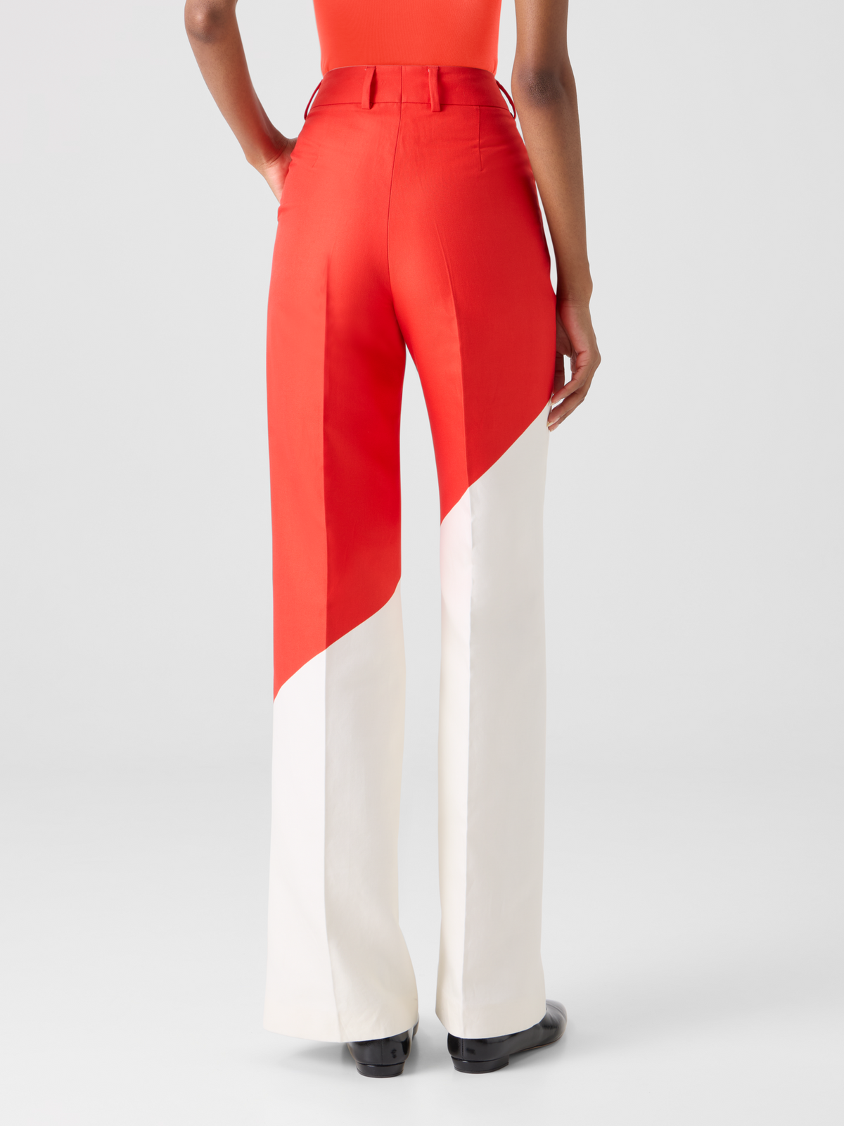 Designer Florine Straight Wide Pants with Polygon Print - multicolor #editorial