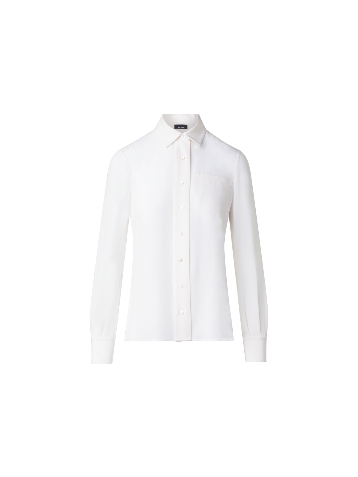 Designer Silk Crêpe Blouse - ecru - white