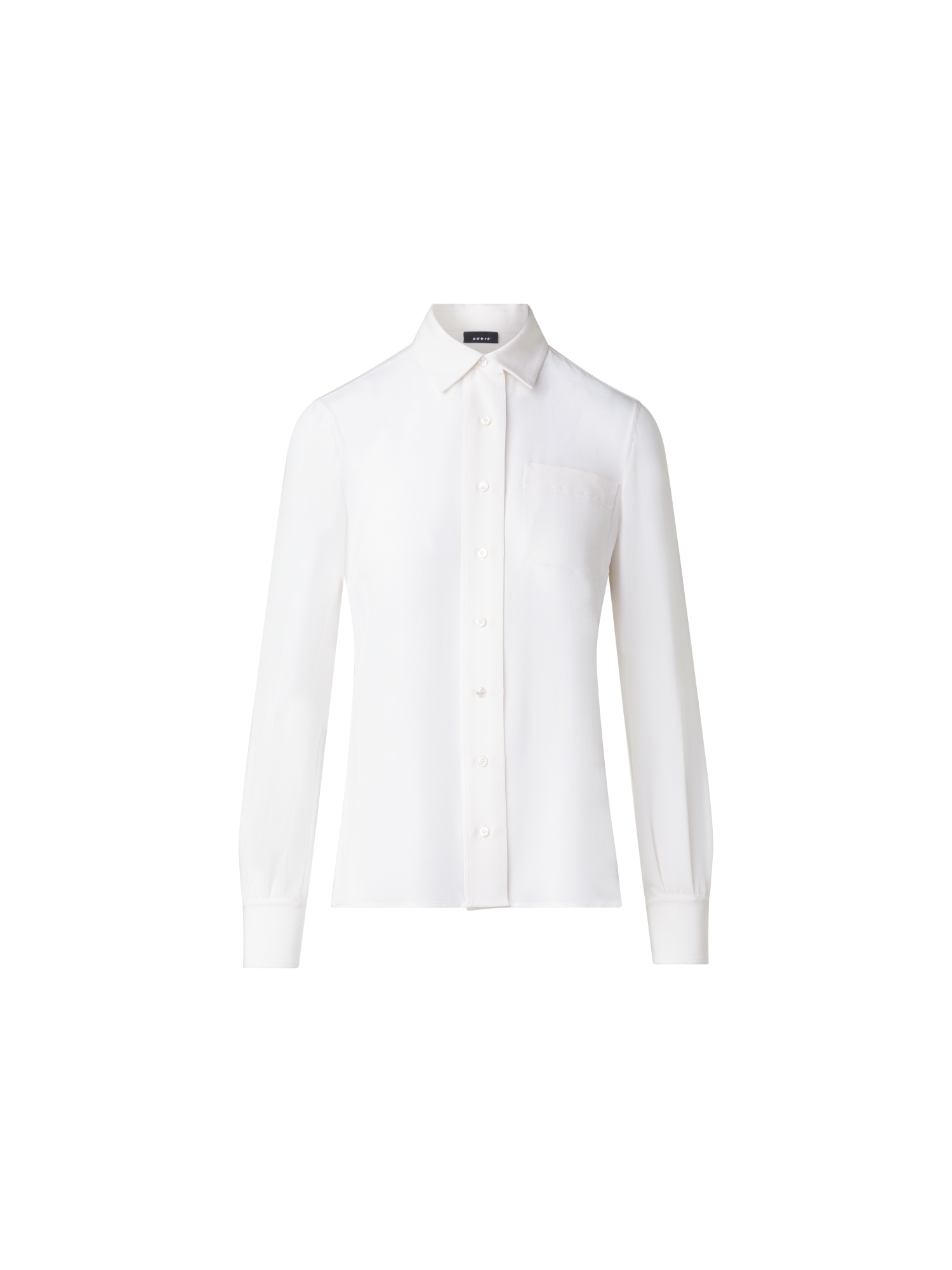 Designer Silk Crêpe Blouse - ecru - white