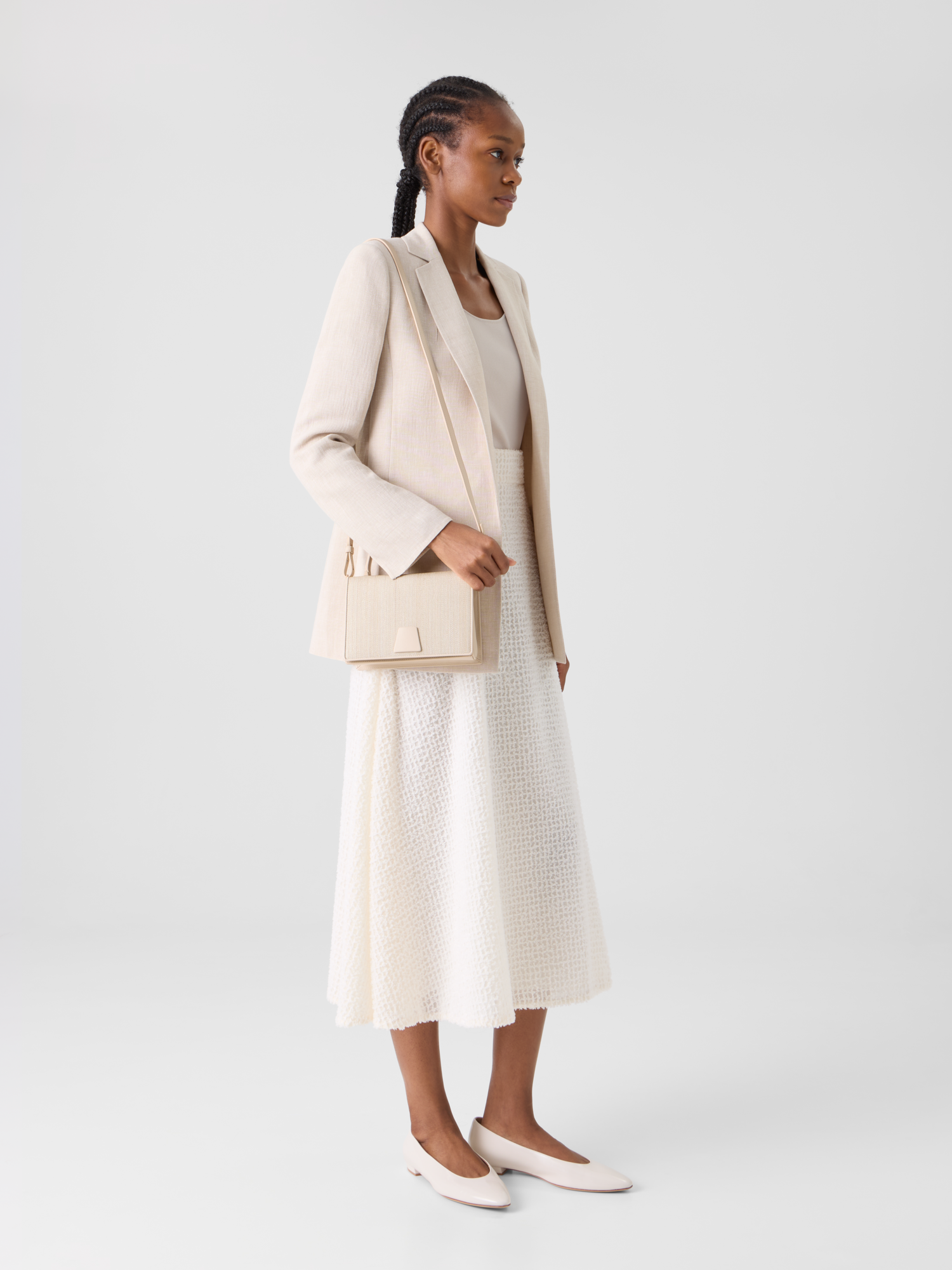 Designer Alice Small Top Handle Bag - beige 