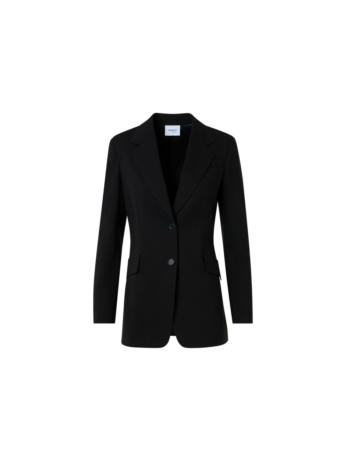 Designer Signature Viscose Jersey Blazer - black