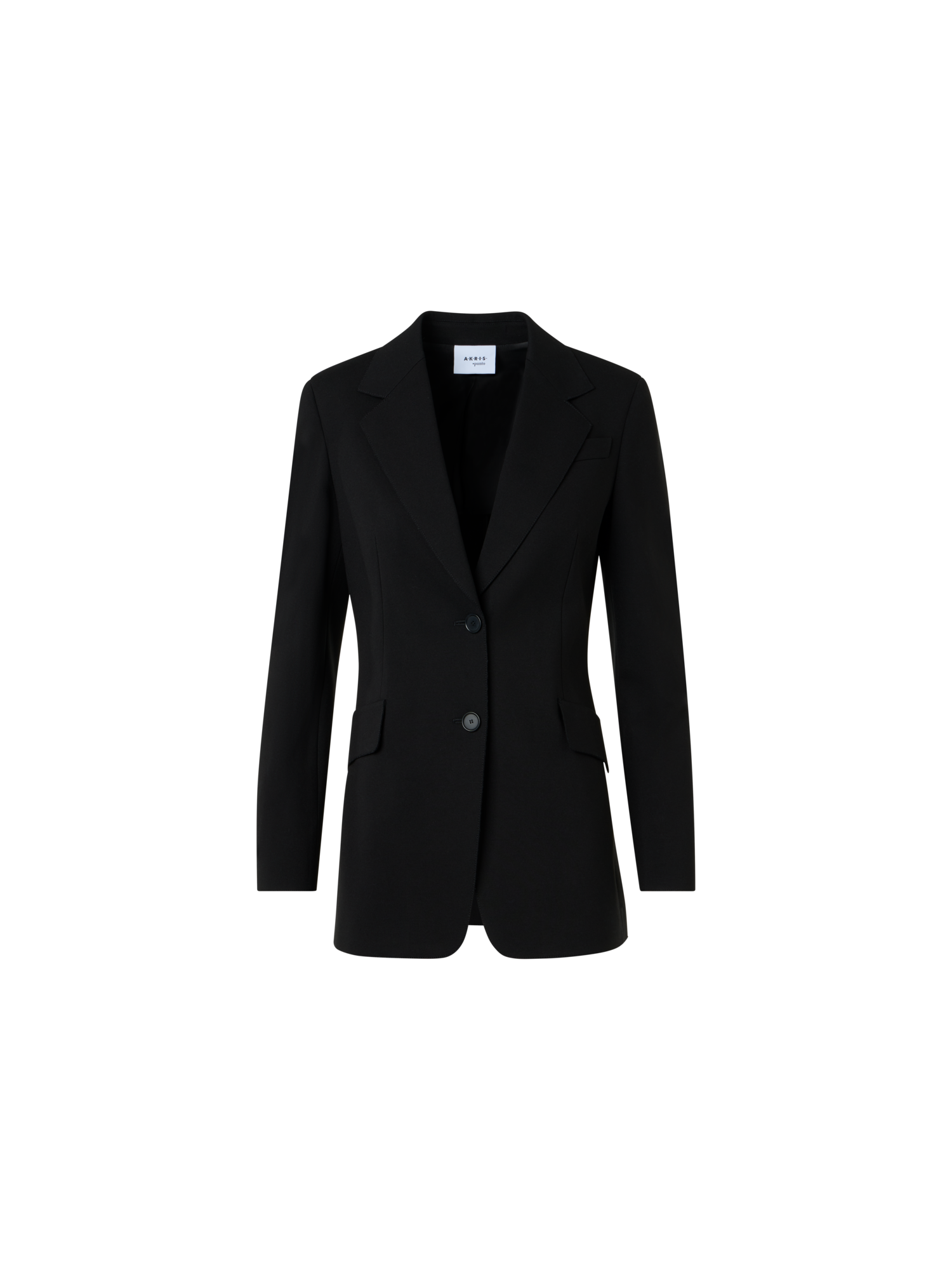 Designer Signature Viscose Jersey Blazer - black